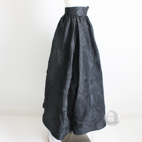 Formal Skirt by Sully Bonnelly Avante Garde Pleated Floor Length Evening Size 8 - Picture 7 of 10